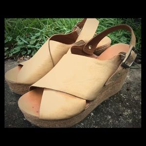 Vegan Leather wedge heels
